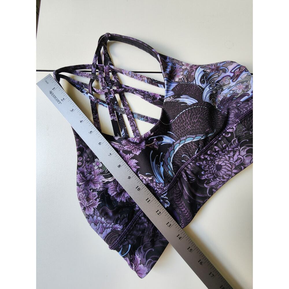 Lululemon Sports Bra Womens 10 Purple Floral - Picture 5 of 5